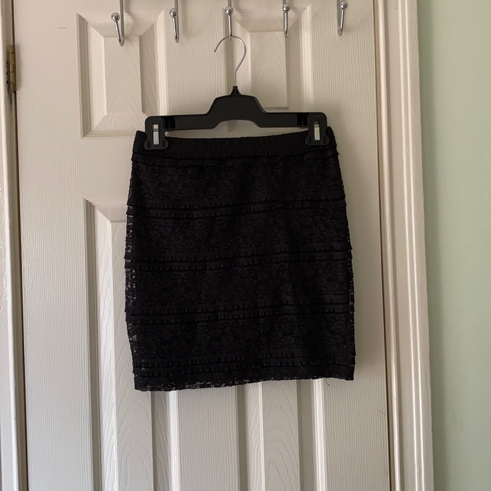 3/$20 Black tight lace skirt
